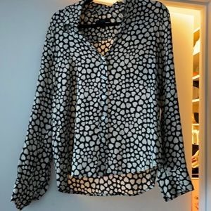 Heart blouse, great condition, so so soft and silky
